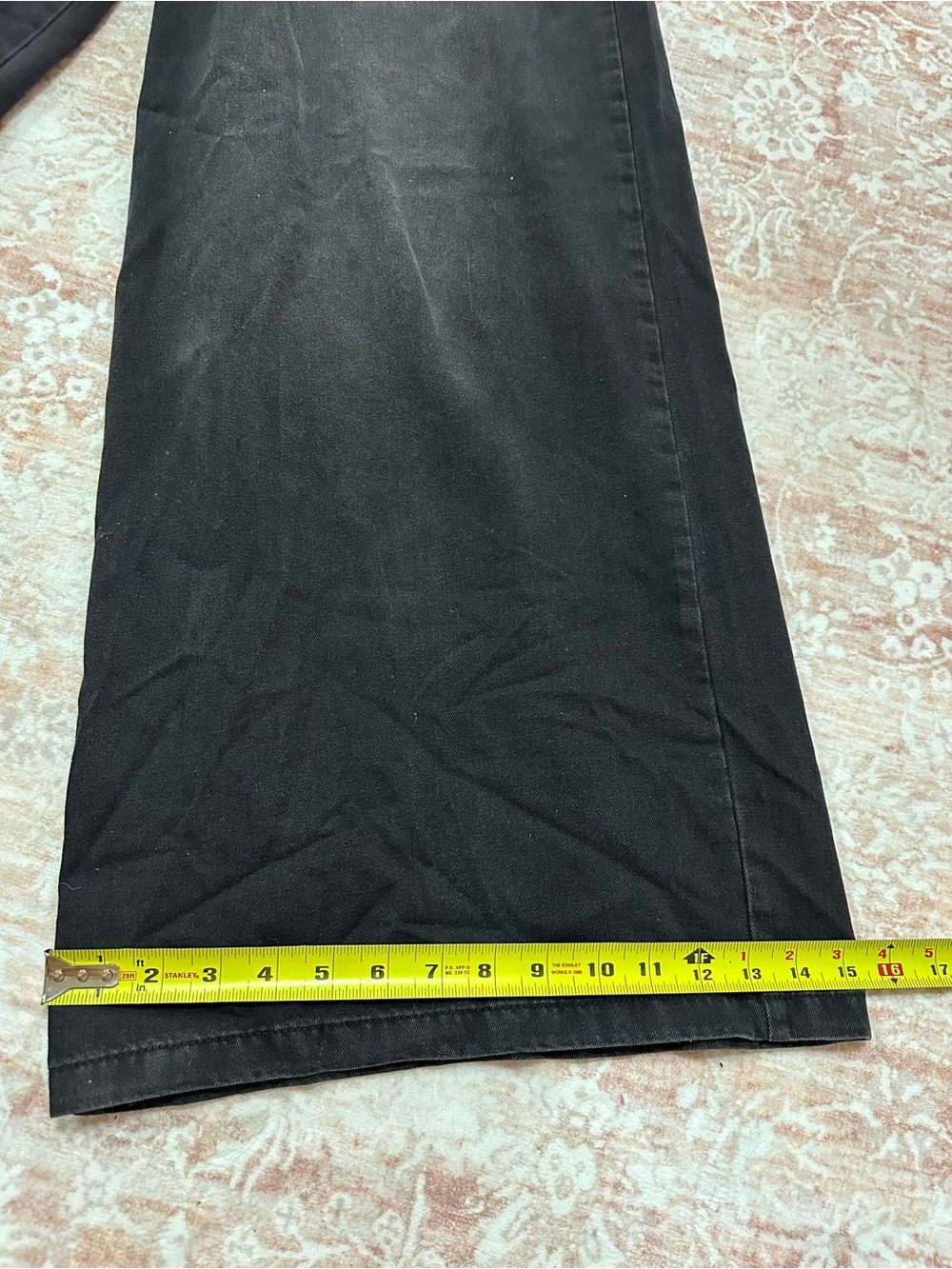 Oversized Wide Leg Black Jeans  - 33” Inseam High-Waist - Picture 11 of 15